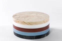 5 planches rondes en marbre et polyéthylène 21x2cm Ensemble 3 - valerie_objects