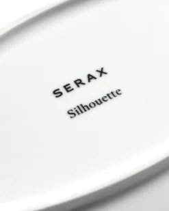 Plat de service ovale en porcelaine blanche 30x21x1,5cm L Silhouette - Serax