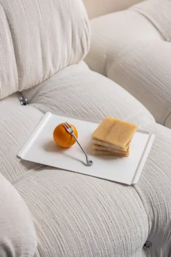 Plateau en acier blanc 34x24cm Cut X - Metallbude