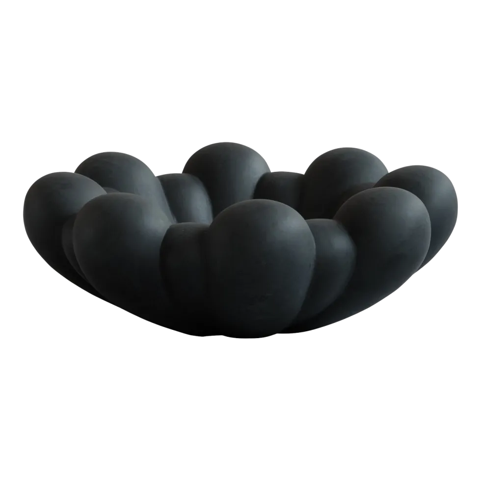 Plateau en céramique noir 44x44x16cm Bloom - 101 COPENHAGEN
