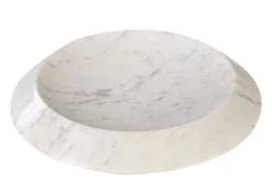plateau rond en marbre blanc 35,5x7,5cm Kyron - Versmissen