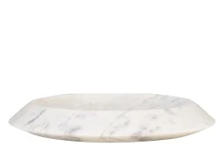 plateau rond en marbre blanc 35,5x7,5cm Kyron - Versmissen