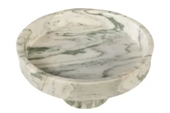 Plateau rond en marbre vert en blanc 30x15cm Calista - Versmissen