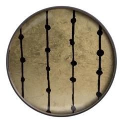 Plateau rond en miroir Brown Dots - Ethnicraft Accessories