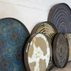 Plateau rond en miroir Gold Beads - Ethnicraft Accessories