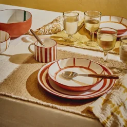 Plat en porcelaine rouille 20x3,5cm - Pomax