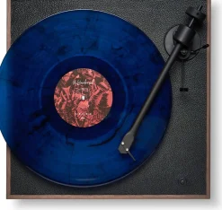 Platine vinyle 33/45tours préamplifiée finition cuir et noyer 35x10,8cm Square CC - La Boite concept