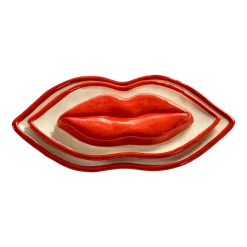 Plats de service forme lèvre en grès Lips - Serax