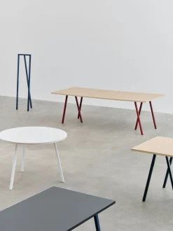 Portant à trois piliers en acier bleu 39cm Loop Stand Wardrobe - Hay