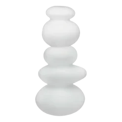 Porte-bougeoir blanc Cairn - Nude Glass