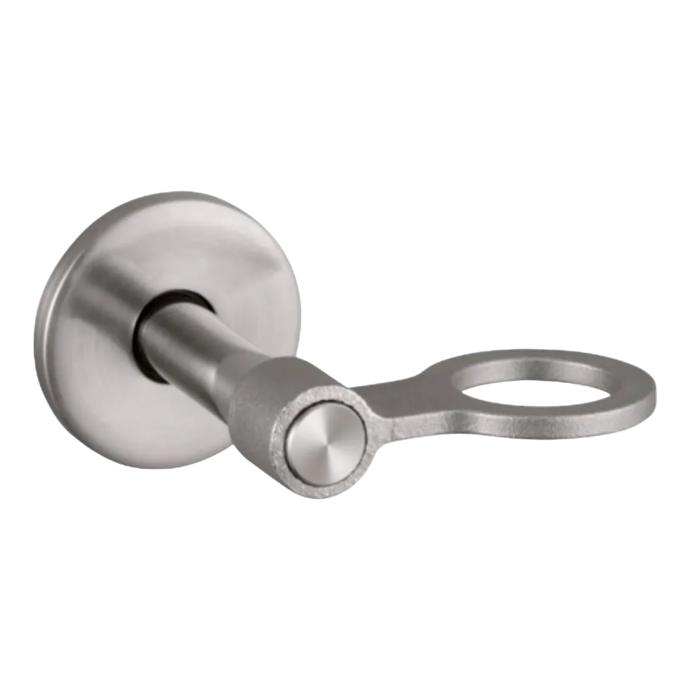 Porte bouteille de savon simple en métal massif argent 14 cm - Buster+Punch