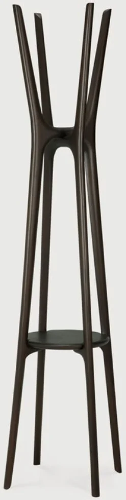 Porte-manteau en acajou teinté brun foncé 184cm PI - Ethnicraft Accessories