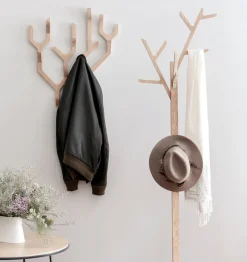 Porte-manteau mural en bois de chêne naturel Ambroise - Hartô