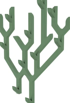Porte-manteau mural en bois de chêne peint vert sauge 57 x 7,3 x 68 cm Ambroise - Hartô