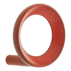 Portemanteau rouge 4,4 cm Loop Hook rouge - Normann Copenhagen