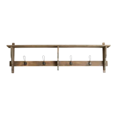 Porte-manteaux 4 crochets en bois récupéré CARONU - Nordal