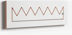 Porte-manteaux en bouleau teinté blanc 60x20cm Fläpps Crownhäng - Ambivalenz