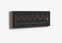 Porte-manteaux en bouleau teinté noir 60x20cm Fläpps Crownhäng - Ambivalenz