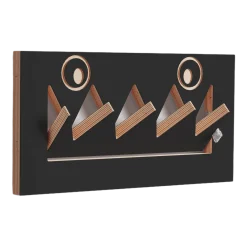 Porte-manteaux en bouleau teinté noir 40x20cm Fläpps Monsterhäng - Ambivalenz