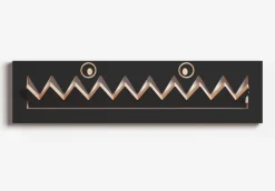Porte-manteaux en bouleau teinté noir 80x20cm Fläpps Monsterhäng - Ambivalenz