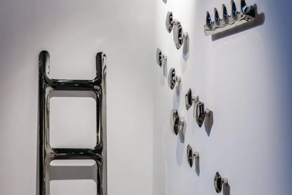 Porte-manteaux en inox poli Kamm 3 - Zieta