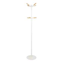 Porte-manteaux en métal blanc et détails bois 175,5cm Tip - Zuiver