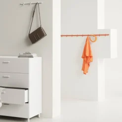 Porte-manteaux mural en aluminium blanc 41x5,2x4,7cm Relief - String furniture