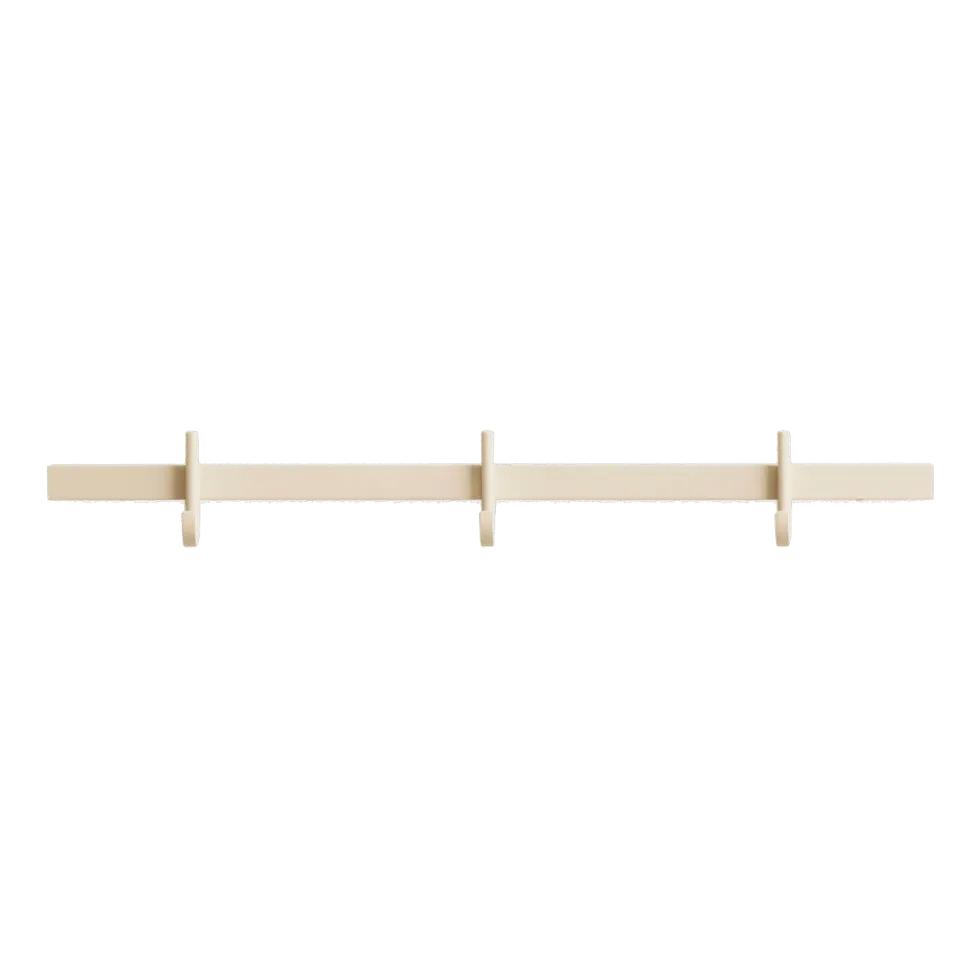 Porte-manteaux mural en aluminium frêne 41x5,2x4,7cm Relief - String furniture