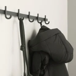 Porte-manteaux mural en aluminium gris 123x5,2x4,7cm Relief - String furniture
