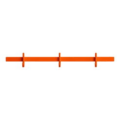 Porte-manteaux mural en aluminium orange 41x5,2x4,7cm Relief - String furniture
