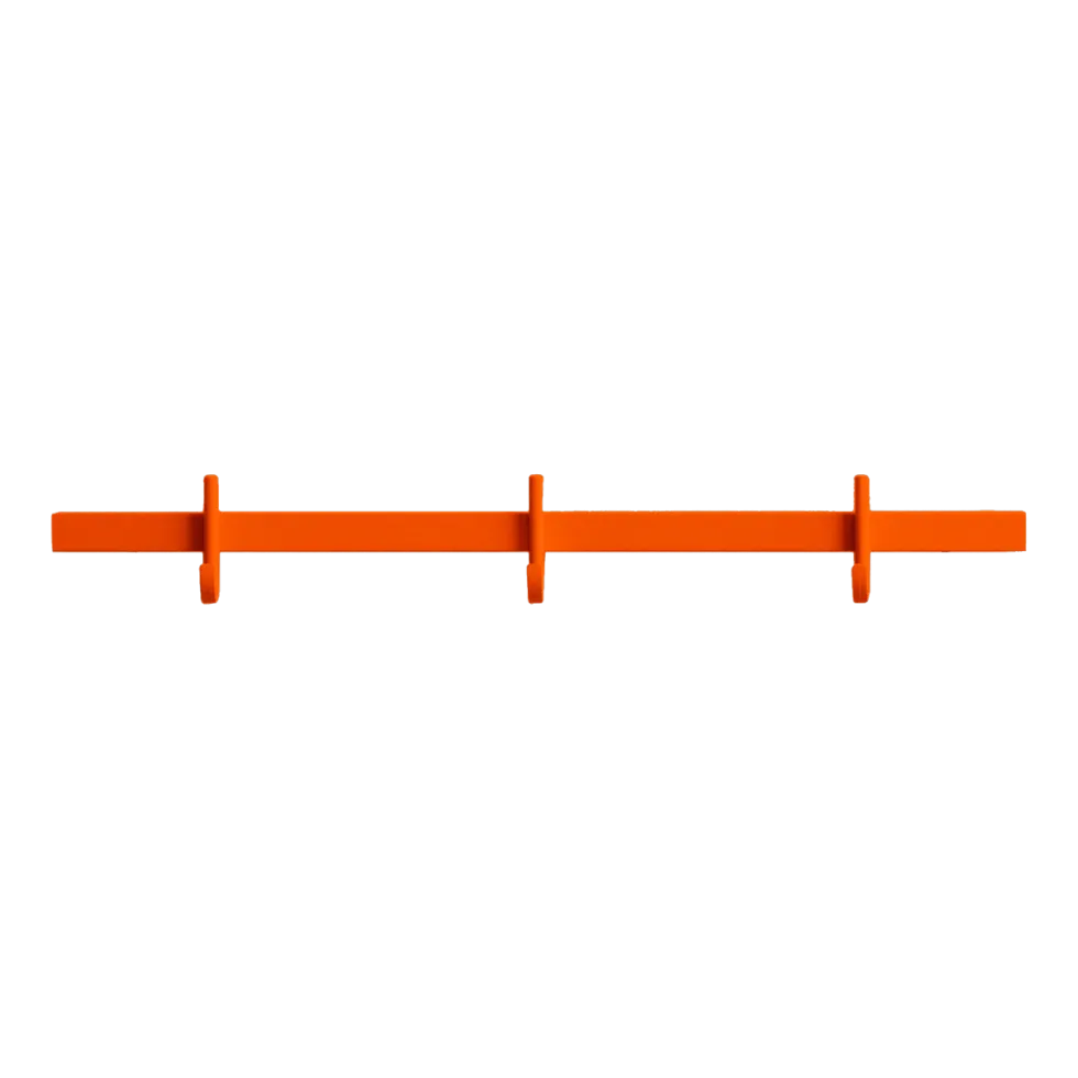 Porte-manteaux mural en aluminium orange 41x5,2x4,7cm Relief - String furniture