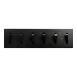 Porte-manteaux rectangulaire en chêne noir 6 crochets 78x4x23cm Utilitile - Ethnicraft Accessories