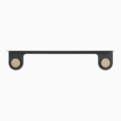 Porte-manteaux étagère en chêne blanchi huilé et acier noir 70 cm - Gazzda
