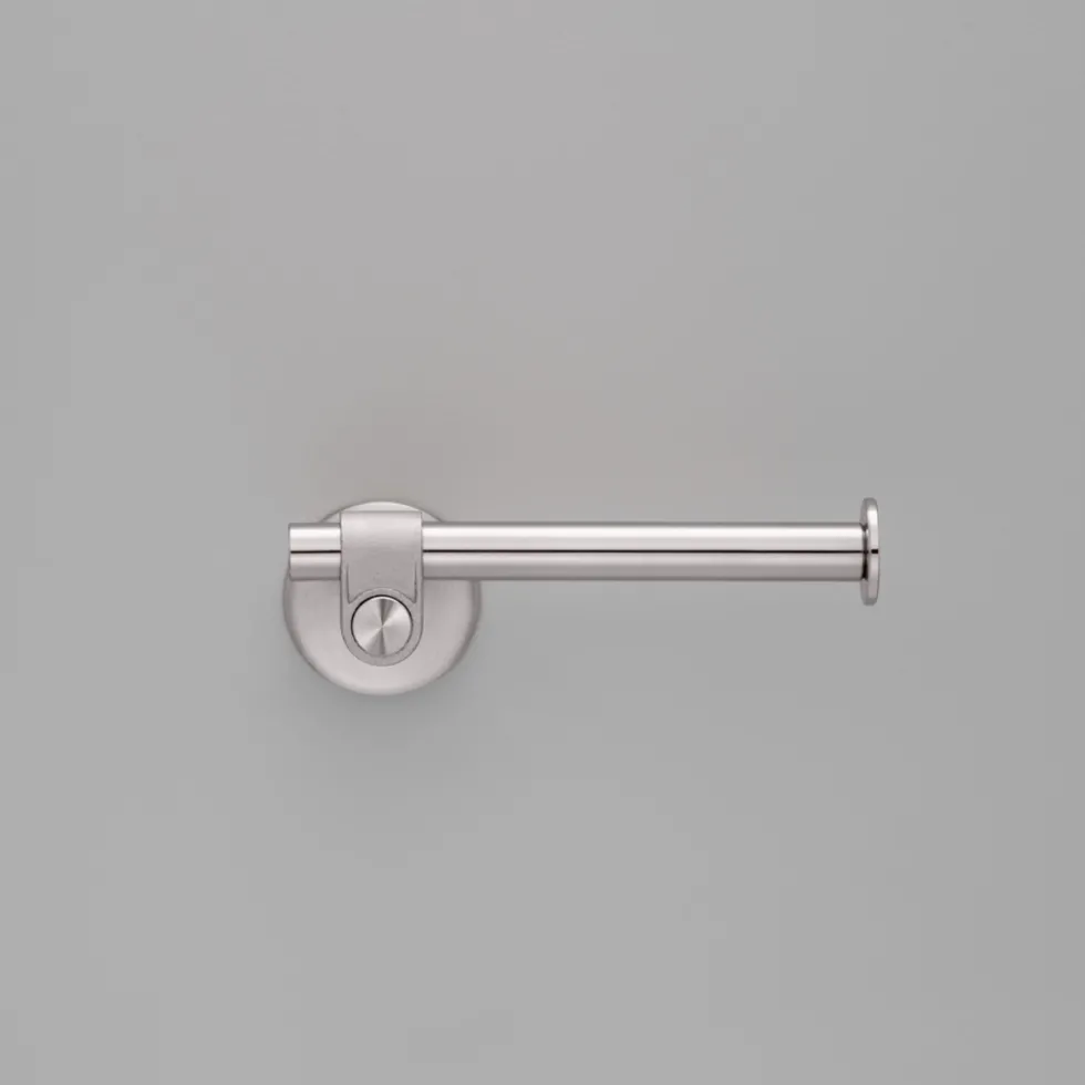 Porte papier toilette en métal massif argent 15,5 x 8,45 cm - Buster+Punch