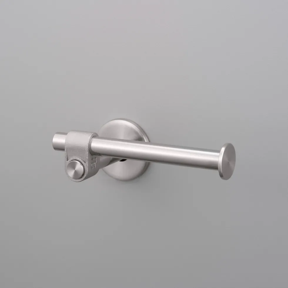 Porte papier toilette en métal massif argent 15,5 x 8,45 cm - Buster+Punch
