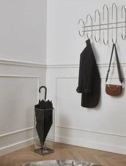 Porte-parapluies en acier inoxydable argenté 56 cm Curva - AYTM