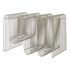 Porte-revues en acier taupe 40,5 cm Curva - AYTM