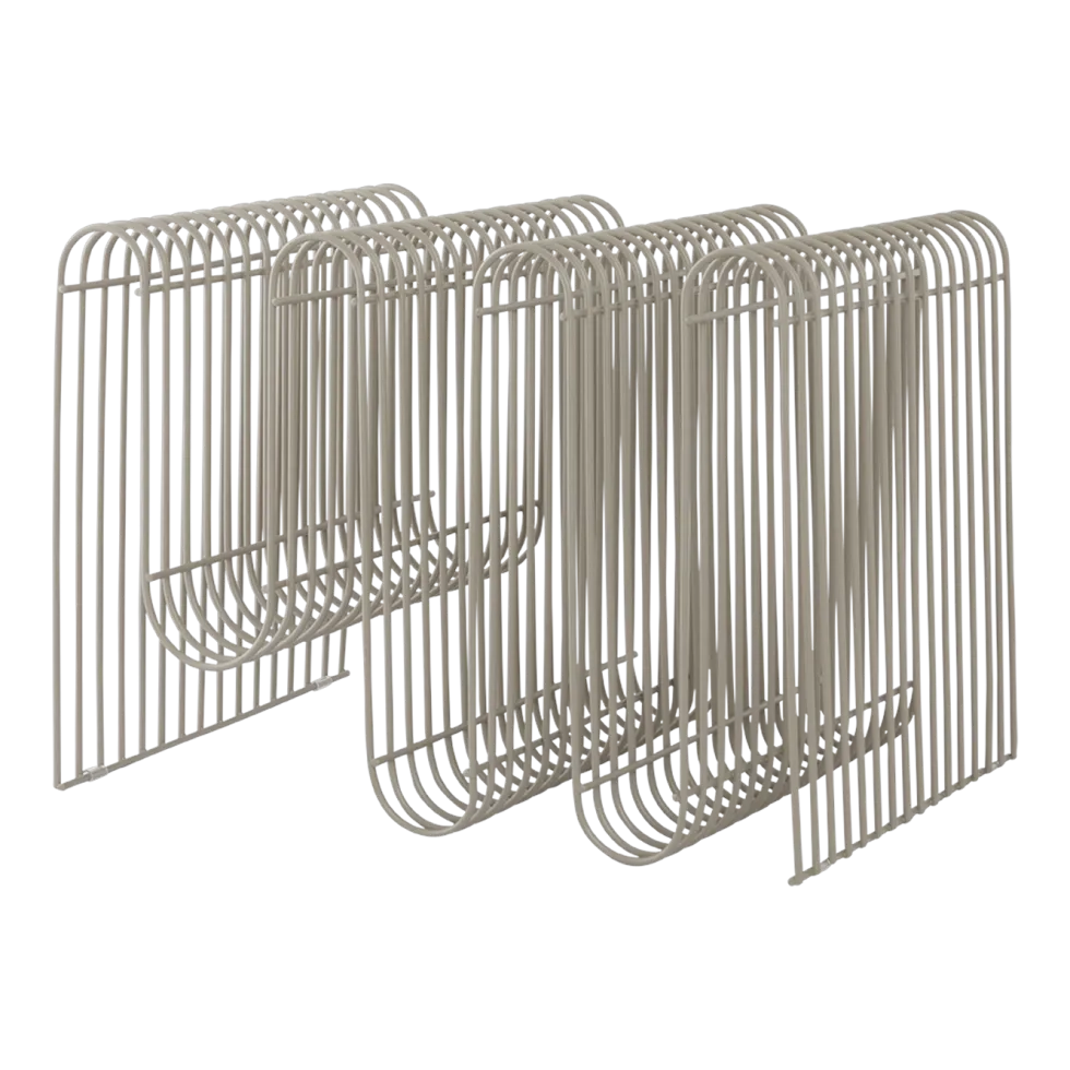 Porte-revues en acier taupe 40,5 cm Curva - AYTM