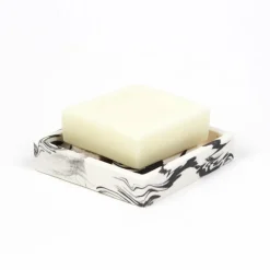 Porte-savon en roche saline noir de mars 9,5 x 2,3 cm - Studio Rosaroom