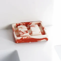 Porte-savon en roche saline noir de mars 9,5 x 2,3 cm - Studio Rosaroom