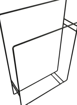 Porte-serviettes en acier noir 90x60cm Delaya - Metallbude