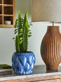 Posey Flowerpot Blue Stoneware - Bloomingville