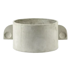 Pot art déco en béton ovale gris clair 43cm - Serax