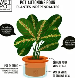 Pot avec réservoir d'eau L - Wet Pot