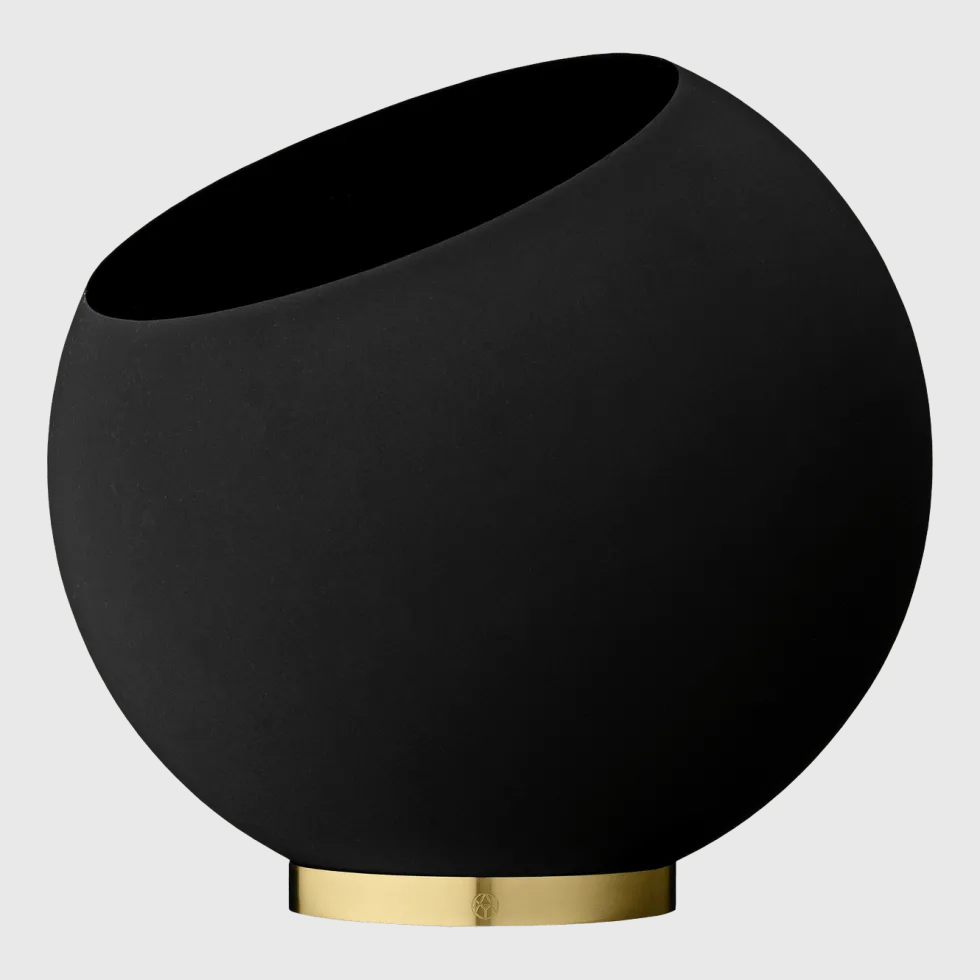 Pot de fleur noir M Globe - AYTM
