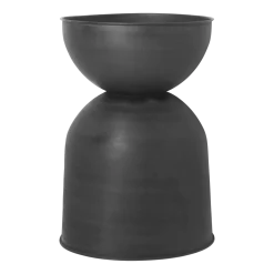 Pot de fleur réversible en fer noir L Hourglass - Ferm Living