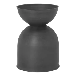 Pot de fleur réversible en fer noir S Hourglass - Ferm Living