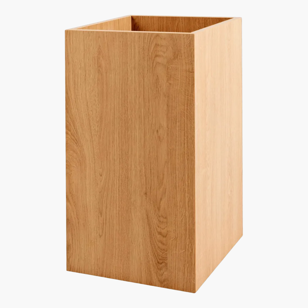 Pot de fleurs carré en bois clair 35 x 35 x 60 cm Palmus - Custom Form