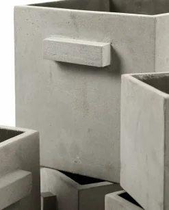 Pot en béton rectangulaire gris clair 33cm - Serax