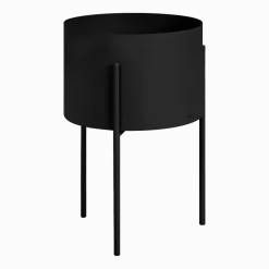 Pot à plantes en acier noir L Maki - noo.ma